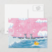 Bade-Enten-Gelb Postkarte (Vorne/Hinten)
