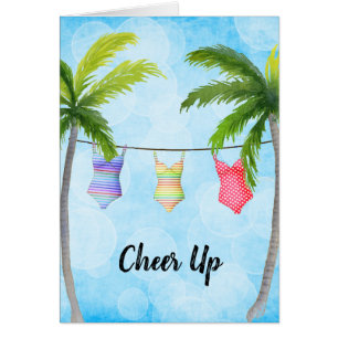 Badeanzug jubeln oben Karte zu