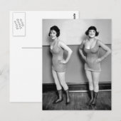 Badeanzug-Models Postkarte (Vorne/Hinten)