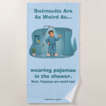 Badeanzüge sind seltsame Pyjamas in der Dusche Lus