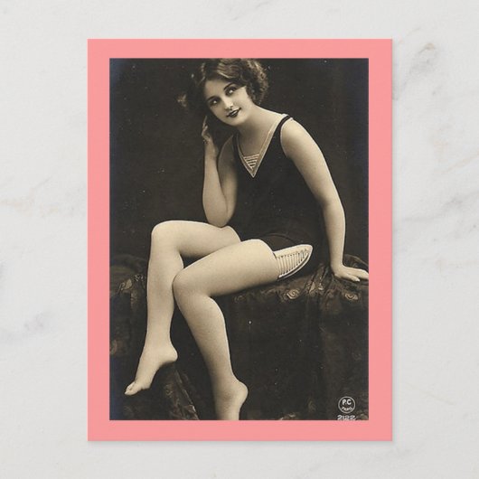 Badeanzugmodel Postkarte (Vorderseite)