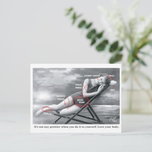 Badebeauty Postkarte (Stehend Vorderseite)