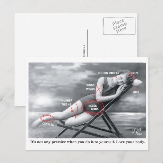 Badebeauty Postkarte (Vorne/Hinten)