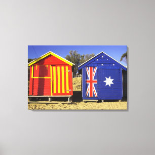 Badeboxen, Middle Brighton Beach, Port 2 Leinwanddruck