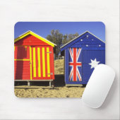 Badeboxen, Middle Brighton Beach, Port 2 Mousepad (Mit Mouse)