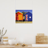 Badeboxen, Middle Brighton Beach, Port 2 Poster (Küche)