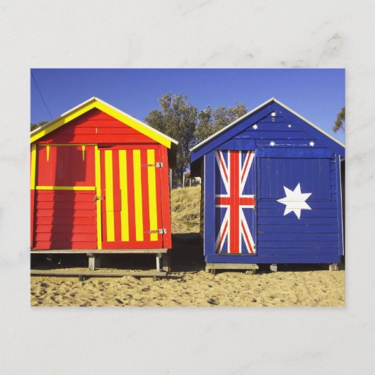 Badeboxen, Middle Brighton Beach, Port 2 Postkarte (Vorderseite)