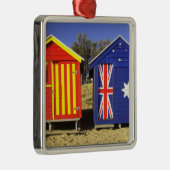 Badeboxen, Middle Brighton Beach, Port 2 Silbernes Ornament (Rechts)