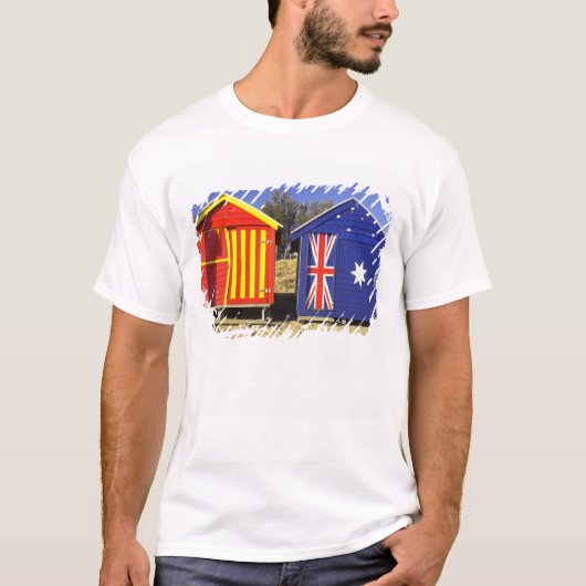 Badeboxen, Middle Brighton Beach, Port 2 T-Shirt (Vorderseite)