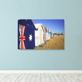 Badeboxen, Middle Brighton Beach, Port Leinwanddruck (Insitu (Holzboden))