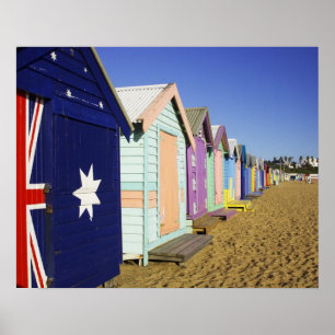 Badeboxen, Middle Brighton Beach, Port Poster