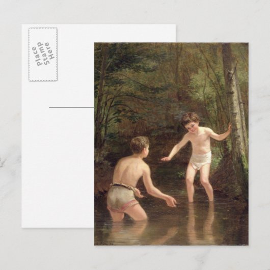 Badeboys, 1873 postkarte (Vorne/Hinten)