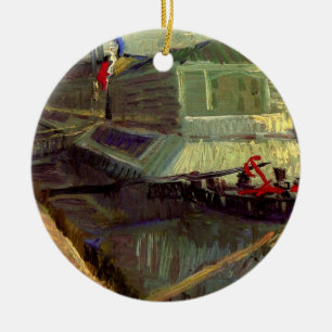 Badefloß an der Seine Asniere von Vincent van Gogh Keramik Ornament