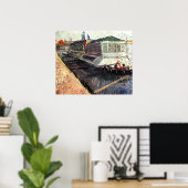Badefloß an der Seine in Asniers, Poster (Heimbüro)