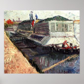 Badefloß an der Seine in Asniers, Poster (Vorne)