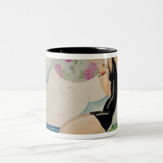 Badegast, c.1925 zweifarbige tasse (Mittel)