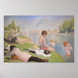 Badegäste bei Asnieres durch Georges Seurat Poster