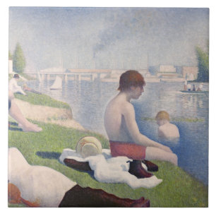 Badegäste Georges Pierre Seurat bei Asni�res, Fliese