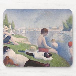 Badegäste Georges Pierre Seurat bei Asni�res, Mousepad