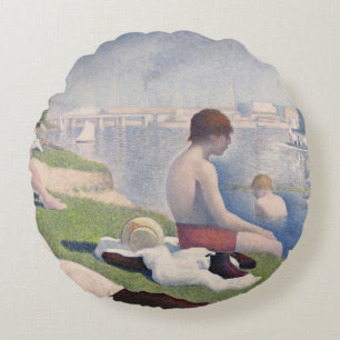 Badegäste Georges Pierre Seurat bei Asni�res, Rundes Kissen