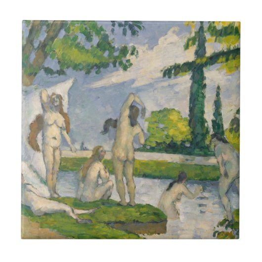 Badegäste Pauls Cezanne | Fliese (Vorderseite)