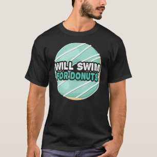 Badegäste schwimmen für Donuts, die das Schwimmen  T-Shirt