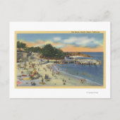 Badegäste und Badegäste am Strand Postkarte (Vorderseite)