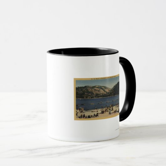 Badegäste und Badegäste am Strand Tasse (VorderseiteRechts)