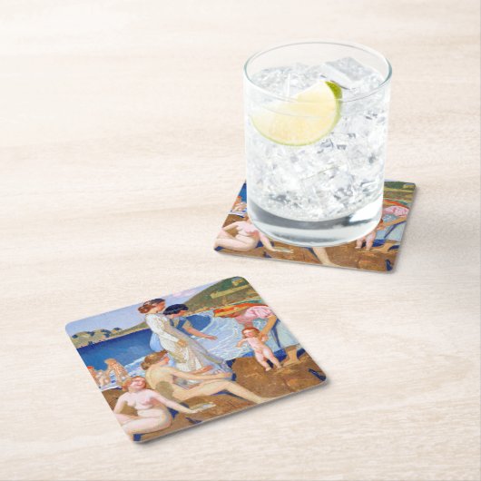 Badegewässer, Maurice Denis Rechteckiger Pappuntersetzer (Vor Ort)