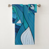 Badehandtuch - Blaue Blume Badhandtuch Set (Insitu)