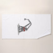 Badehandtuch mit Kran-Design (Badehandtuch)