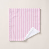 Badehandtuch mit rosa Streifen Badhandtuch Set (Waschlappen)