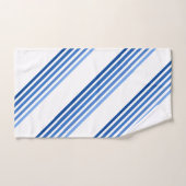 Badehandtuch-Set - Blaue Linien in fünf Schattieru Badhandtuch Set (Handtuch)