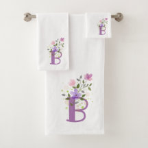 Badehandtuch-Set mit anfänglichem Buchstaben B und