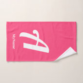 Badehandtuch-Set mit rosa Monogramm und Namen Badhandtuch Set (Handtuch)