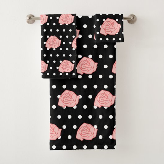 Badehandtücher-Set mit rosa Rose als Geschenk Badhandtuch Set (Insitu)