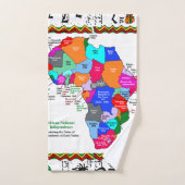 Badehandtücher-Sets Afrika-Karte Badhandtuch Set (Handtuch)