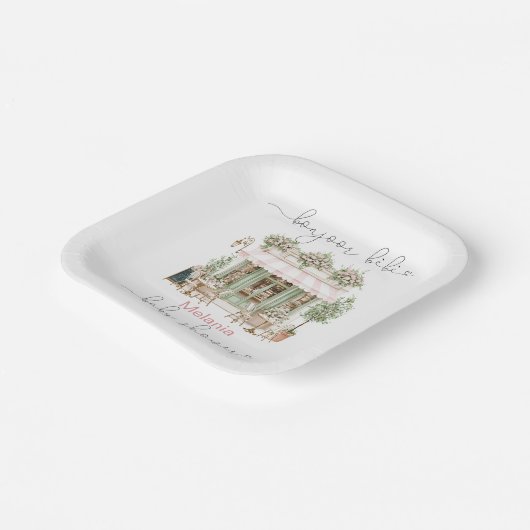 Badehaube Babydusche Papiertüte Pappteller (Gewinkelt)