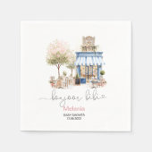 Badehaube Babydusche Papiertüte Serviette (Vorderseite)