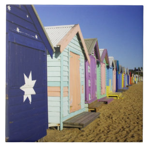 Badehäuschen, Middle Brighton Beach, Hafen Fliese