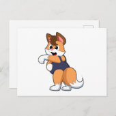 Badehose mit Badeanzug Postkarte (Vorne/Hinten)