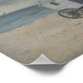 Badehütte am Strand (1876) James Ensor Poster (Ecke)