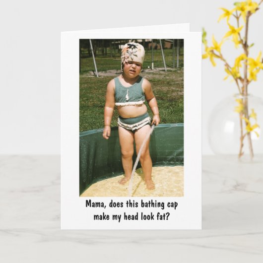 Badekappe Karte (Gelbe Blume)