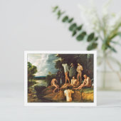 Badelandschaft von Michael Sweerts Postkarte (Stehend Vorderseite)