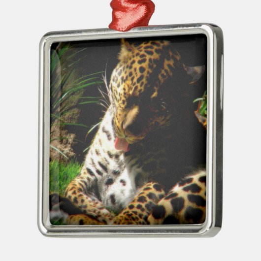 Badeleopard Ornament Aus Metall (Links)