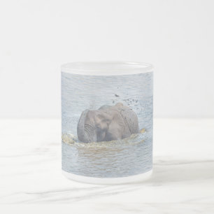 Badelephant Mattglastasse