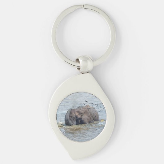 Badelephant Schlüsselanhänger (Vorderseite)