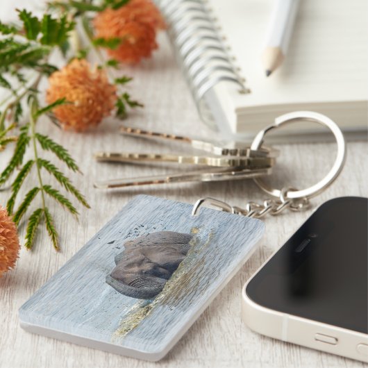 Badelephant Schlüsselanhänger (Vorderseite rechts)