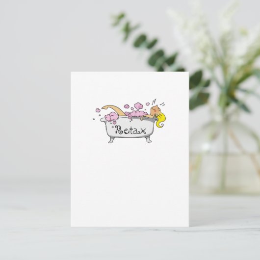 Bademädchen Postkarte (Stehend Vorderseite)