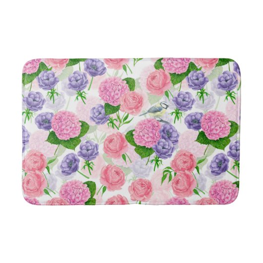 Bademantel und Blume Badematte (Vorderseite)